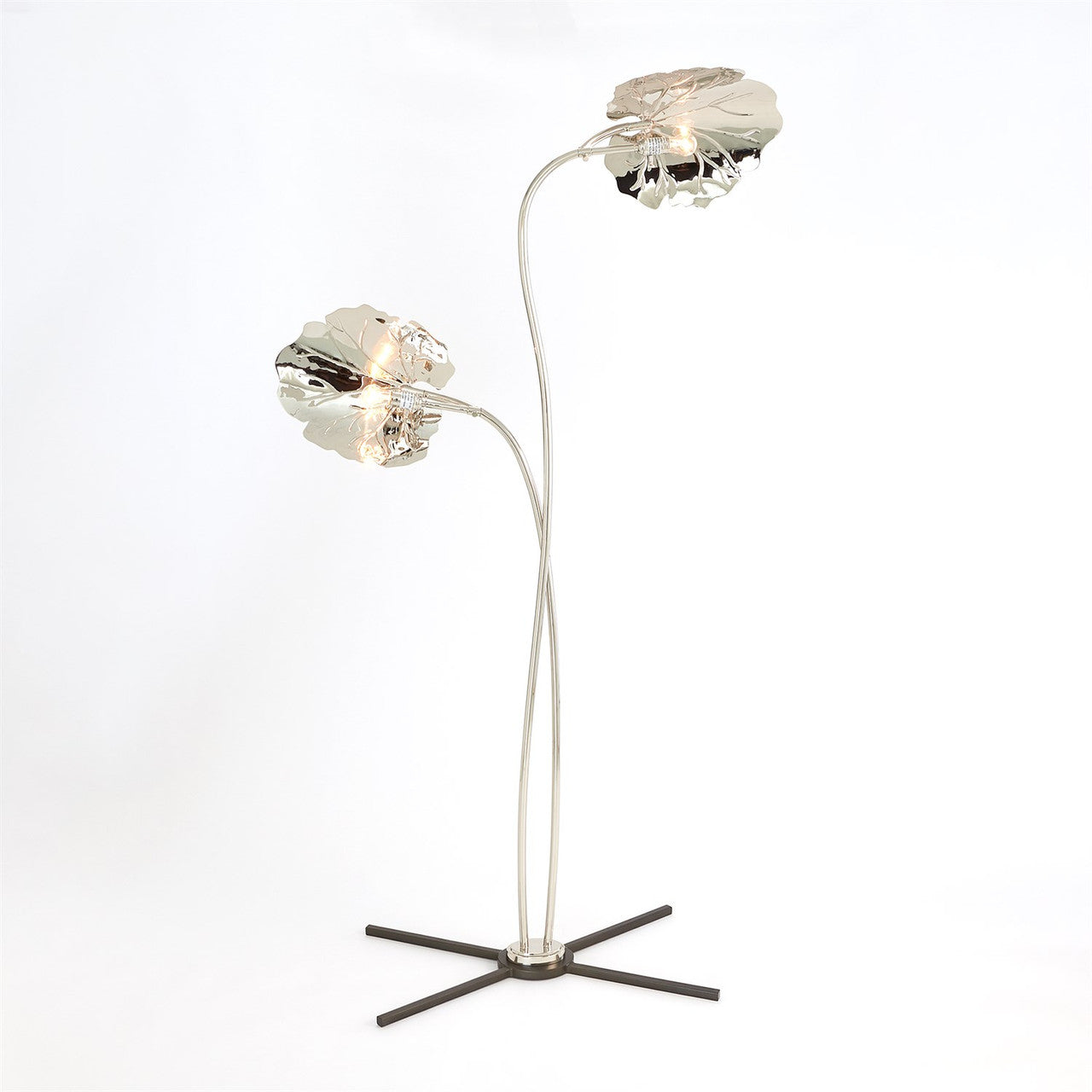 Global Views Rimini Floor Lamp in Nickel D9.90085