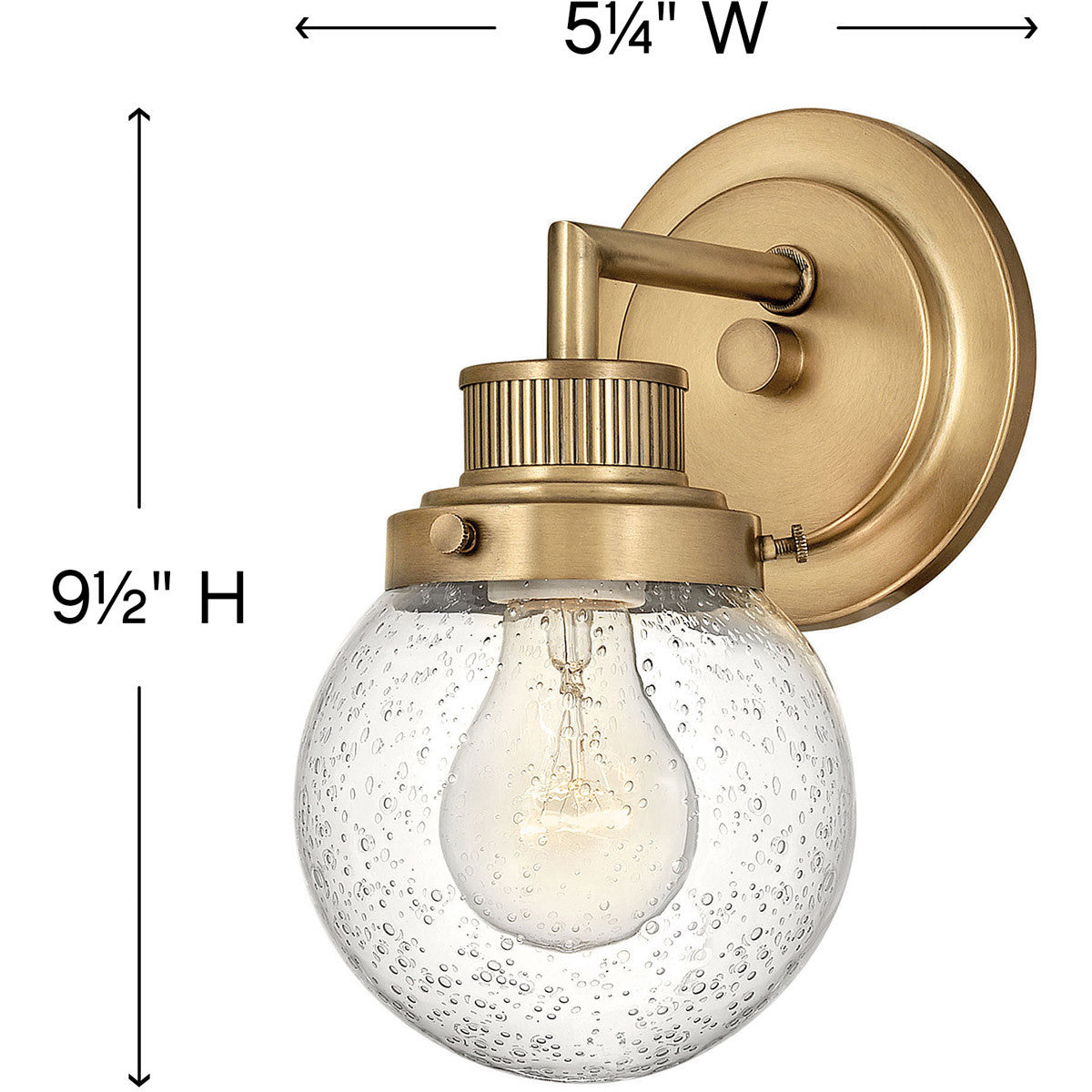 Hinkley Lighting Poppy Single Light Vanity Heritage Brass 5930HB