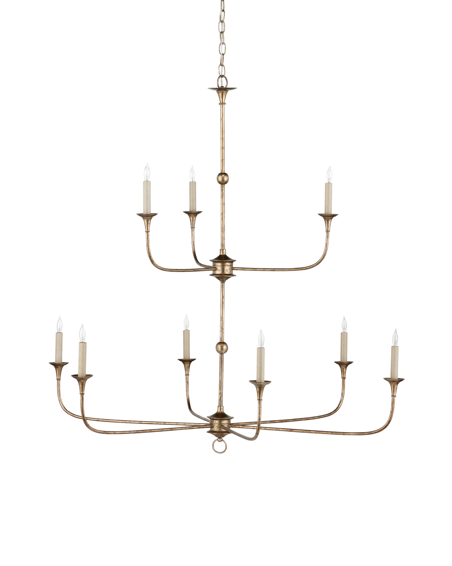 Currey & Co. Nottaway Bronze Large Two-Tier Chandelier 9000-1129