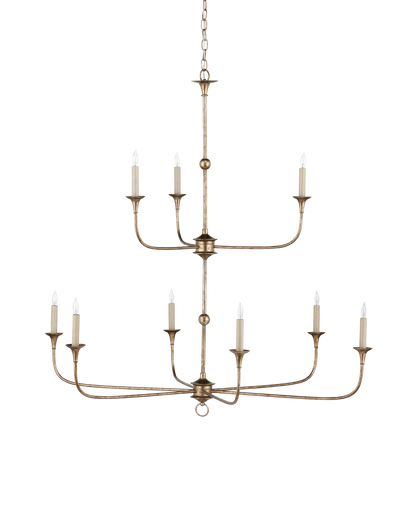 Currey & Co. Nottaway Bronze Large Two-Tier Chandelier 9000-1129