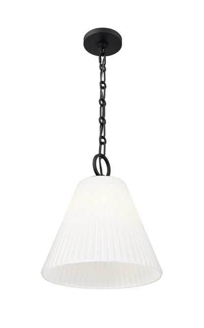 Z-Lite Alaric 1 Light Pendant in Matte Black 3042P14-MB