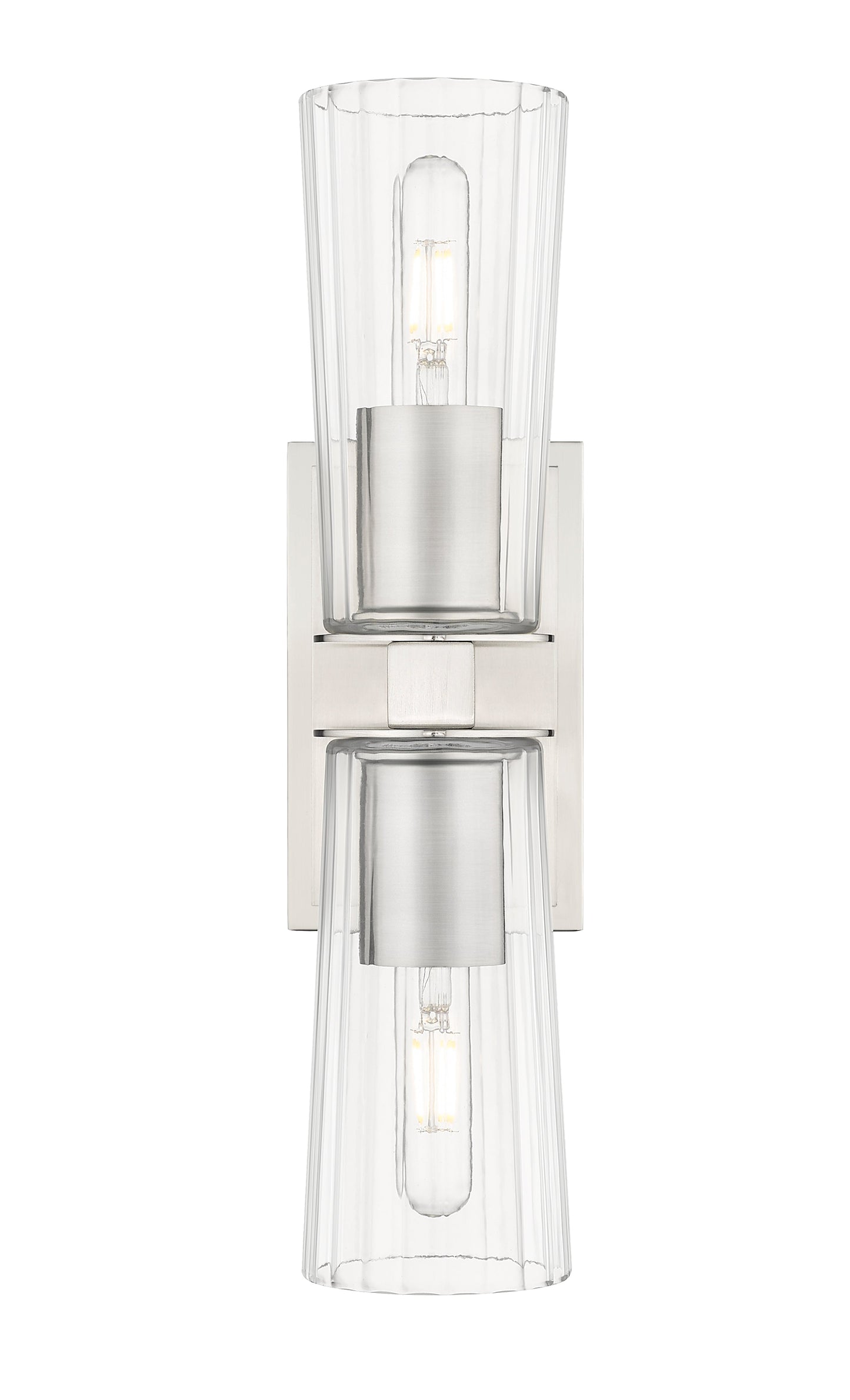 Z-Lite Titus 2 Light Wall Sconce in Brushed Nickel 826-2S-BN