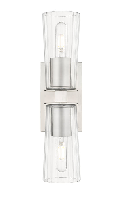 Z-Lite Titus 2 Light Wall Sconce in Brushed Nickel 826-2S-BN