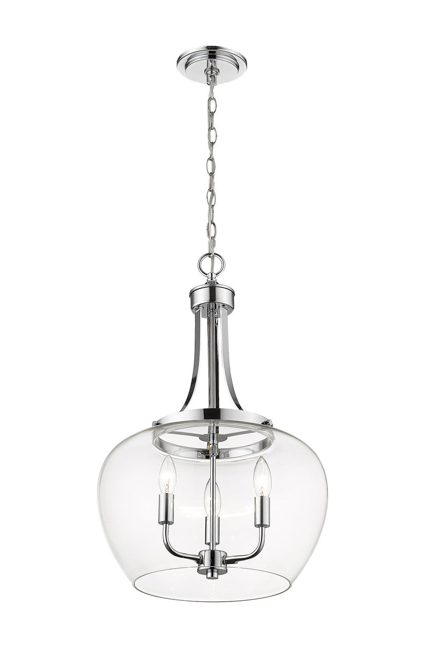 Z-Lite Joliet 3 Light Pendant in Chrome 473P16-CH