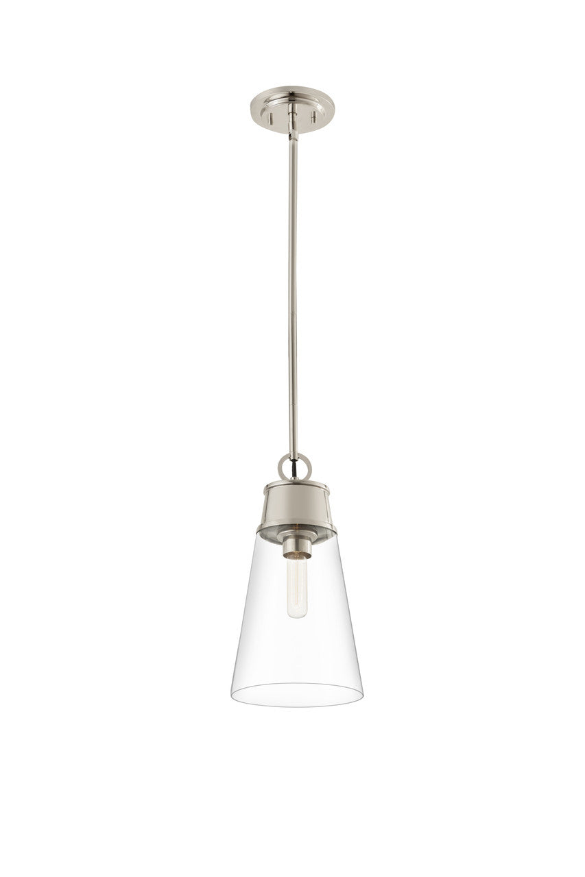 Z-Lite Wentworth 1 Light Pendant in Polished Nickel 2300P8-PN