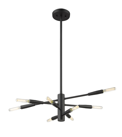 Z-Lite Ascension 8 Light Chandelier in Matte Black 737-8MB