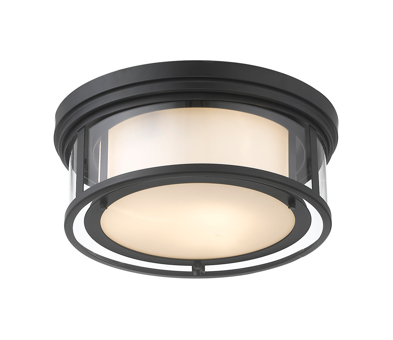 Z-Lite Willow 3 Light Flush Mount in Matte Black 426F16-MB