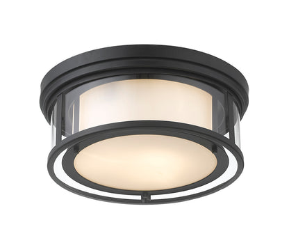 Z-Lite Willow 3 Light Flush Mount in Matte Black 426F16-MB