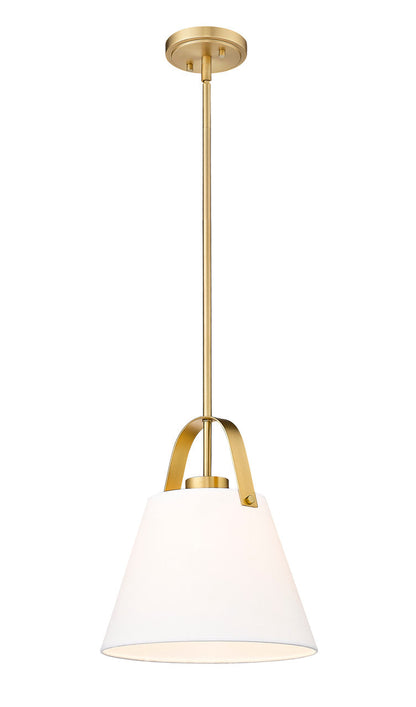 Z-Lite Z-Studio 1 Light Pendant in Heritage Brass 743P12-HBR