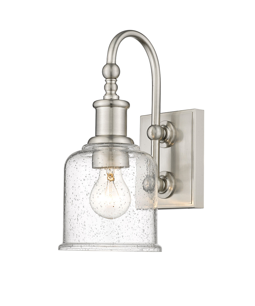 Z-Lite Bryant 1 Light Wall Sconce in Brushed Nickel 734-1S-BN