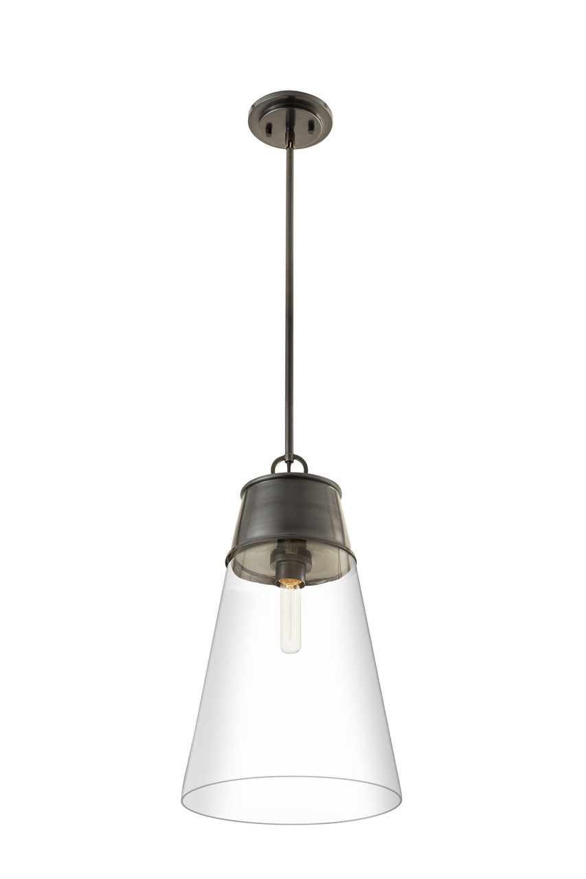 Z-Lite Wentworth 1 Light Pendant in Plated Bronze 2300P12-BP