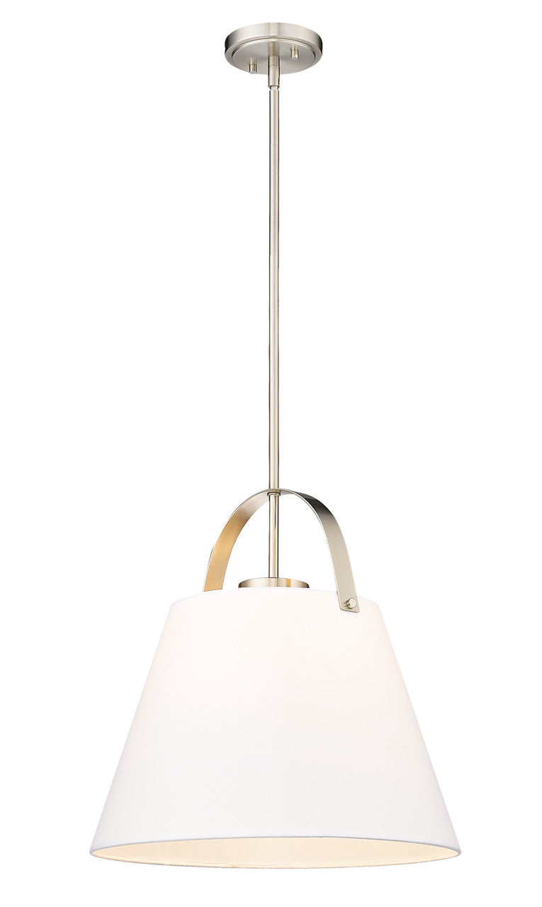 Z-Lite Z-Studio 1 Light Pendant in Brushed Nickel 743P18-BN