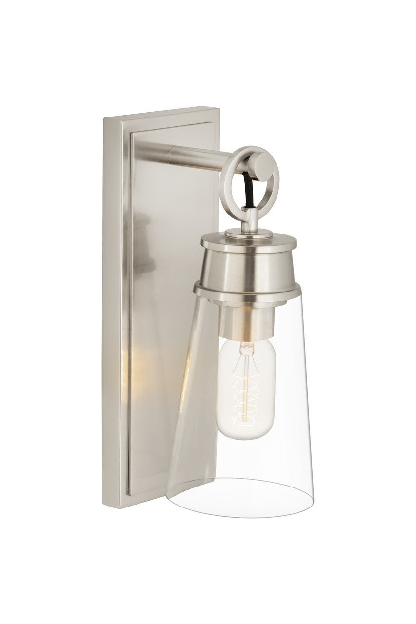 Z-Lite Wentworth 1 Light Wall Sconce in Brushed Nickel 2300-1SS-BN