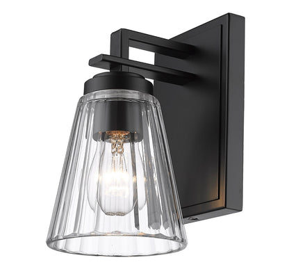 Z-Lite Lyna 1 Light Wall Sconce in Matte Black 823-1S-MB