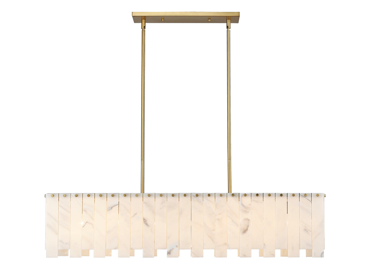 Z-Lite Viviana 7 Light Linear Chandelier in Rubbed Brass 345-49L-RB