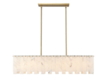 Z-Lite Viviana 7 Light Linear Chandelier in Rubbed Brass 345-49L-RB