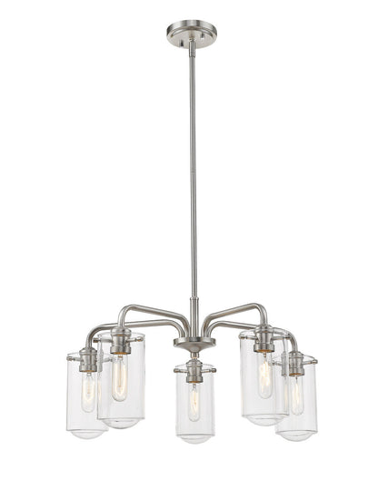 Z-Lite Delaney 5 Light Chandelier in Brushed Nickel 471-5BN