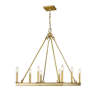 Z-Lite Barclay 8 Light Chandelier in Olde Brass 482S-8-26OBR