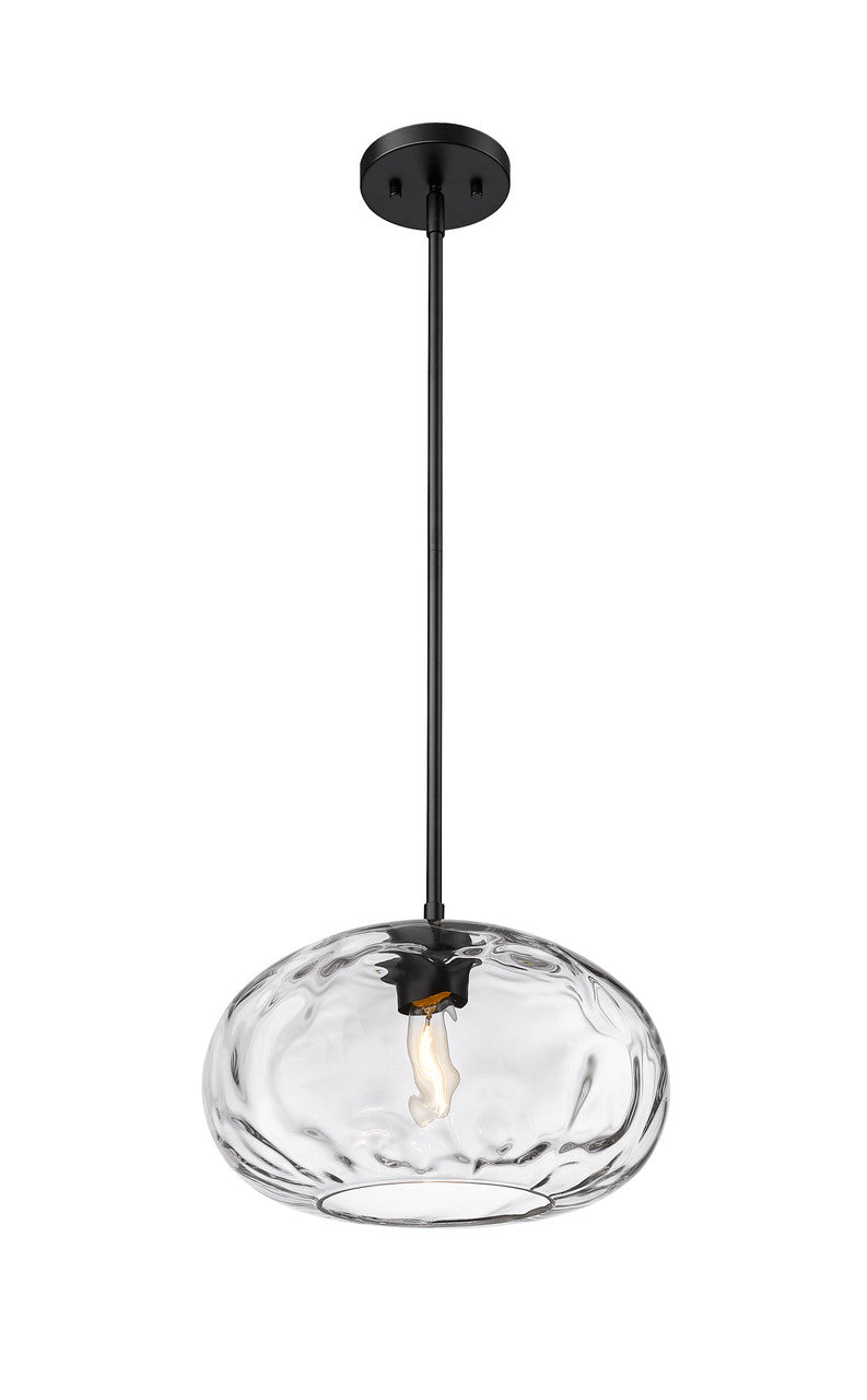 Z-Lite Chloe 1 Light Pendant in Matte Black 490P14-MB