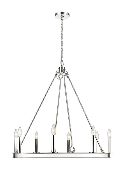 Z-Lite Barclay 8 Light Chandelier in Polished Nickel 482R-8PN