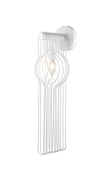 Z-Lite Contour 1 Light Wall Sconce in White 801-1SL-WH