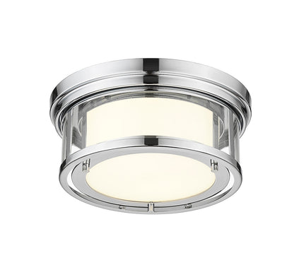 Z-Lite Willow 2 Light Flush Mount in Chrome 426F12-CH