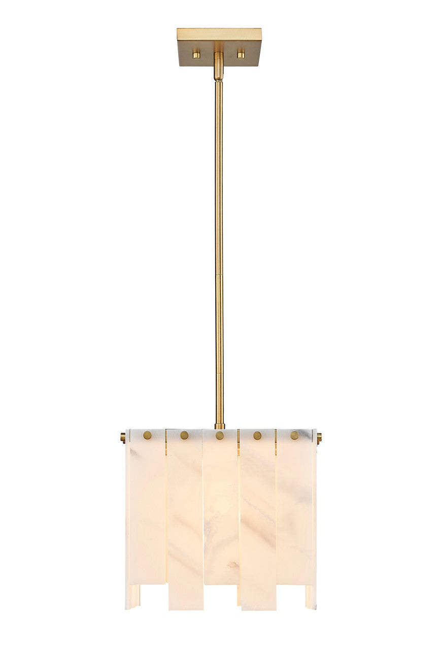 Z-Lite Viviana 1 Light Pendant in Rubbed Brass 345P12-RB