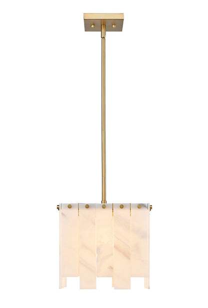 Z-Lite Viviana 1 Light Pendant in Rubbed Brass 345P12-RB