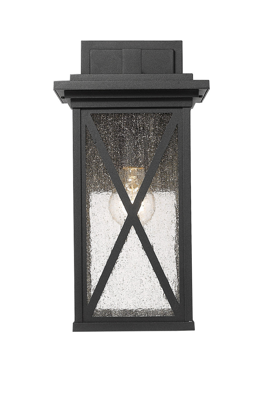 Z-Lite Brookside 1 Light Outdoor Wall Light in Black 583M-BK