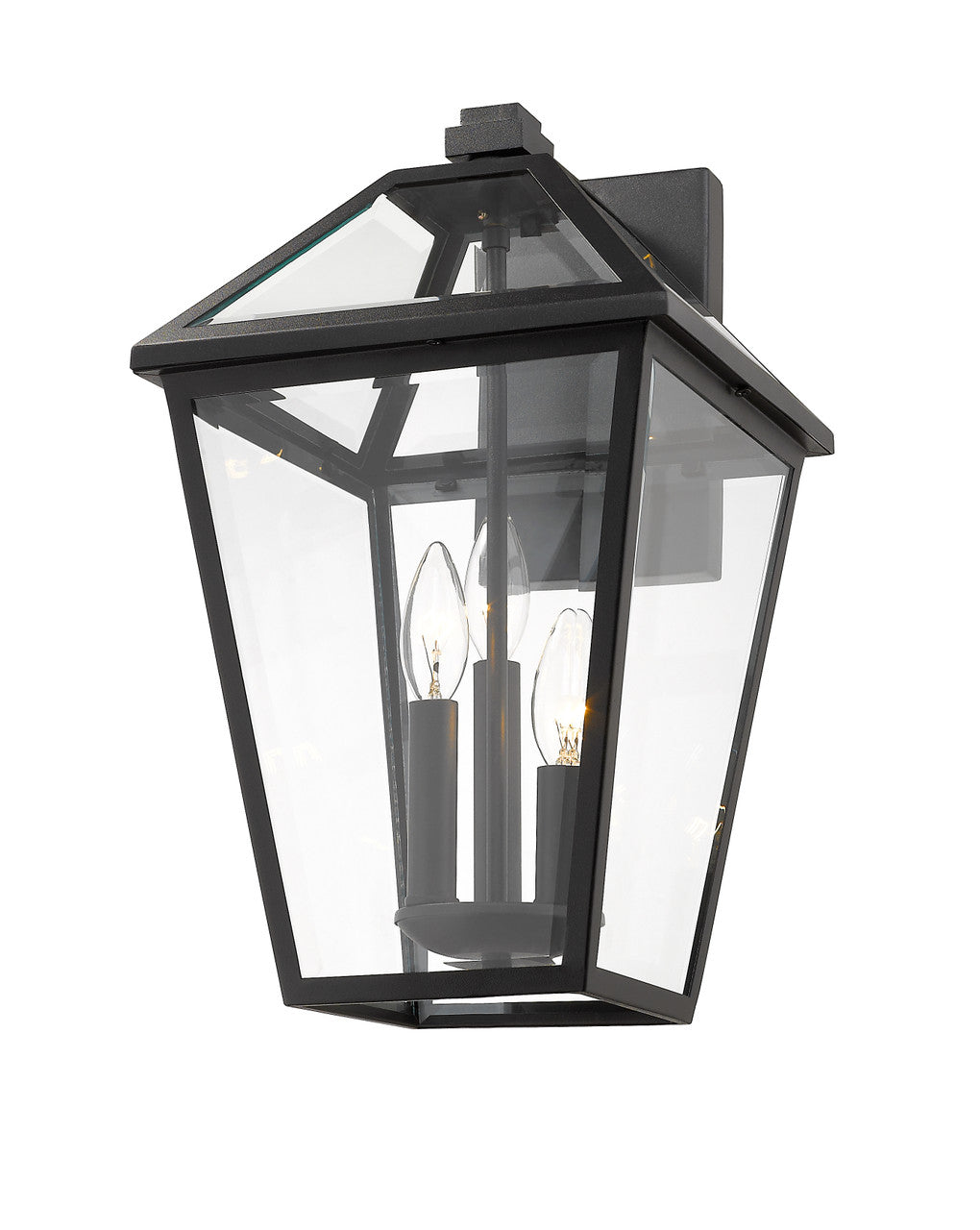 Z-Lite Talbot 3 Light Outdoor Wall Light in Black 579XL-BK