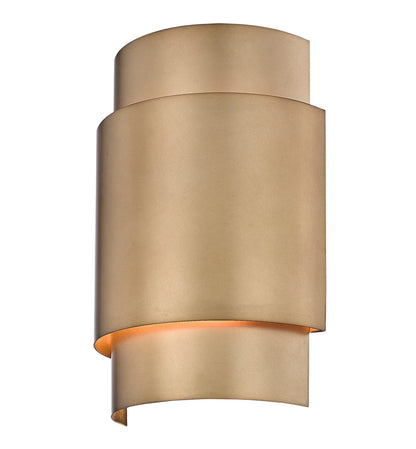 Z-Lite Harlech 2 Light Wall Sconce in Rubbed Brass 739S-RB