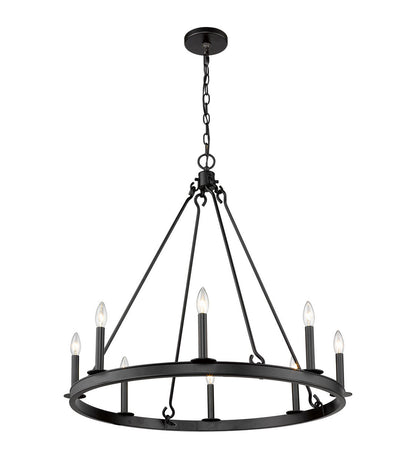 Z-Lite Barclay 8 Light Chandelier in Matte Black 482R-8MB