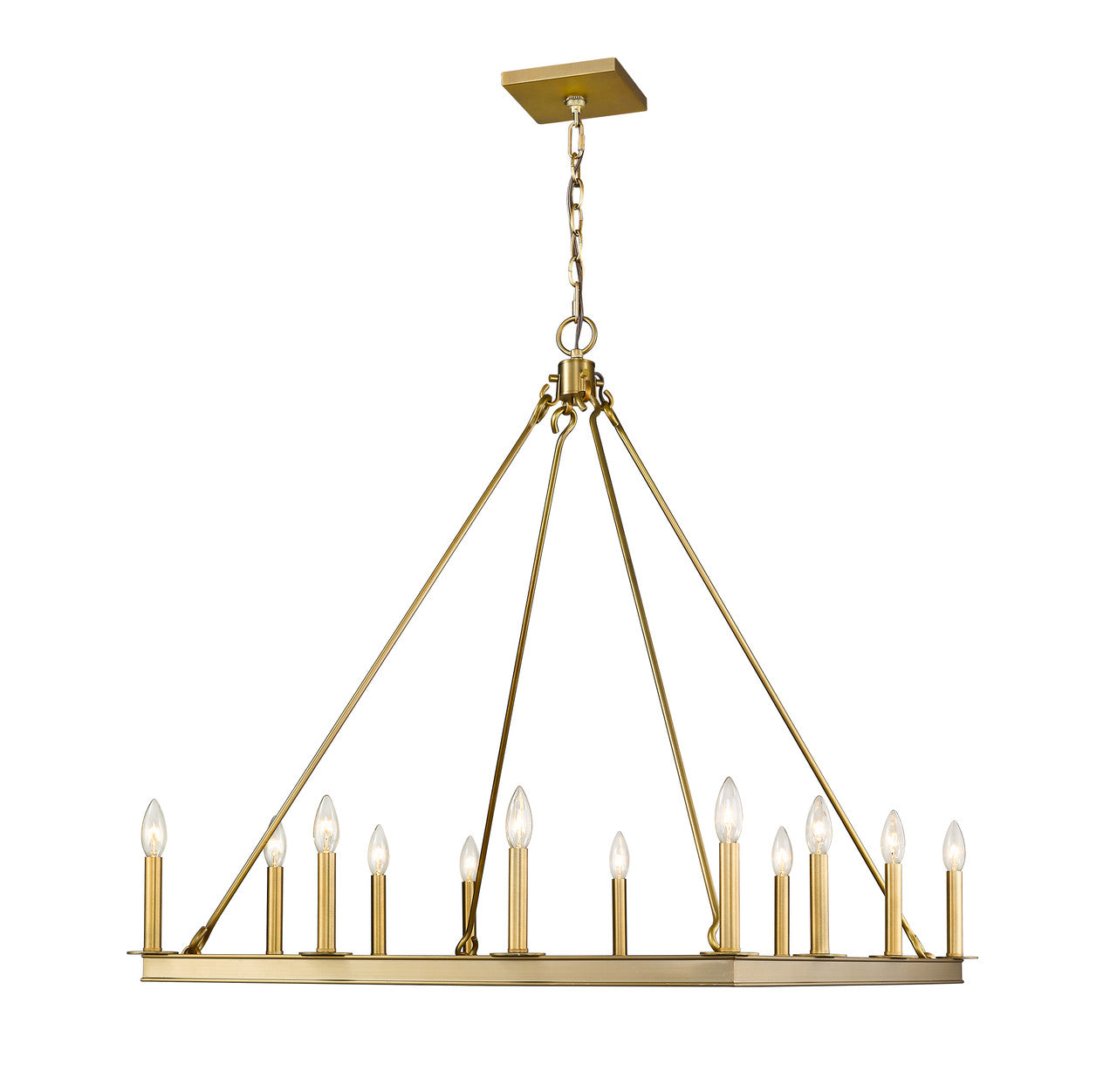 Z-Lite Barclay 12 Light Chandelier in Olde Brass 482S-12OBR