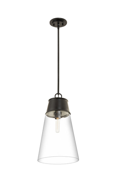 Z-Lite Wentworth 1 Light Pendant in Matte Black 2300P12-MB