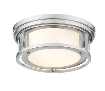 Z-Lite Willow 3 Light Flush Mount in Brushed Nickel 426F16-BN