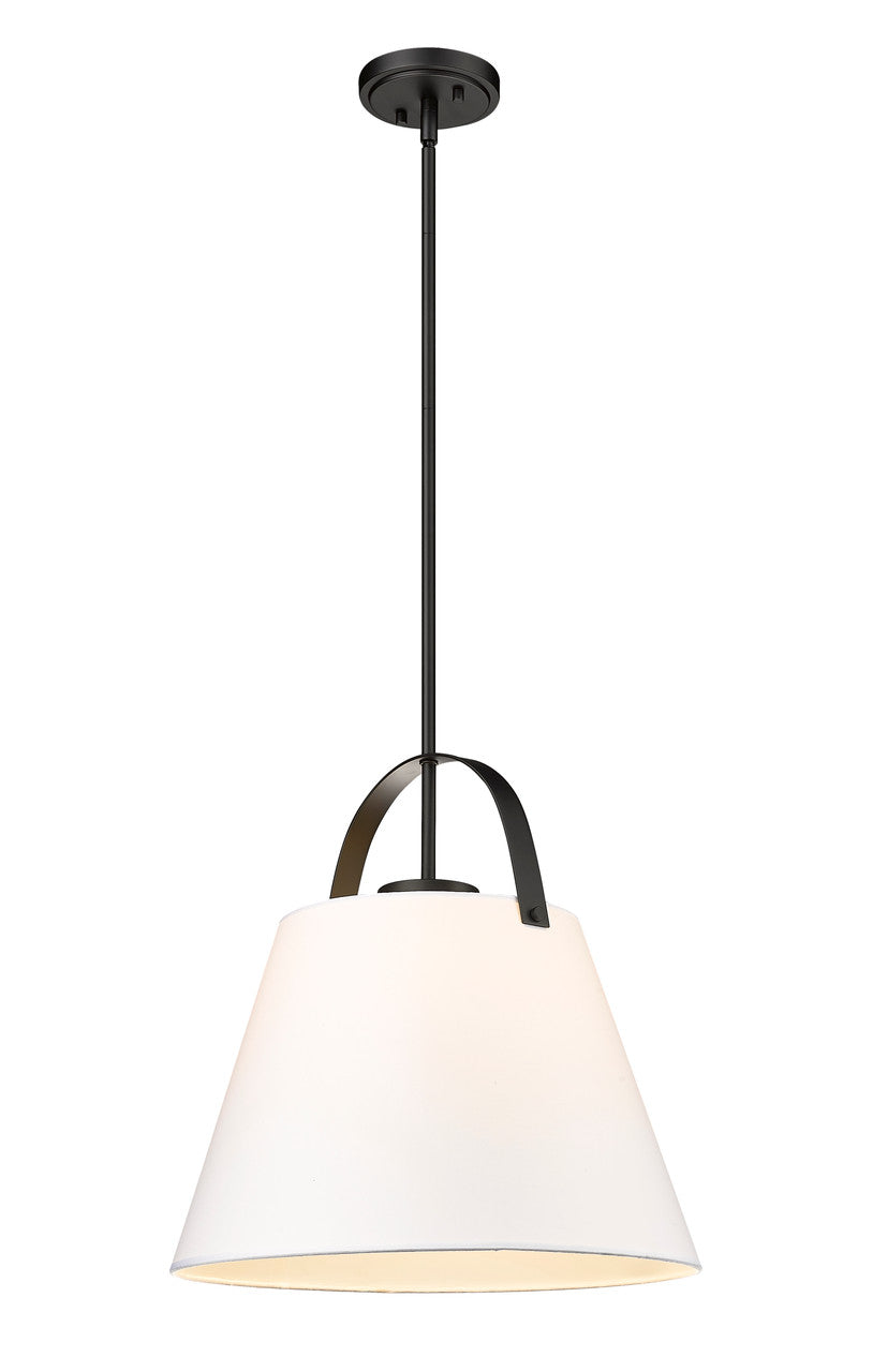 Z-Lite Z-Studio 1 Light Pendant in Matte Black 743P18-MB