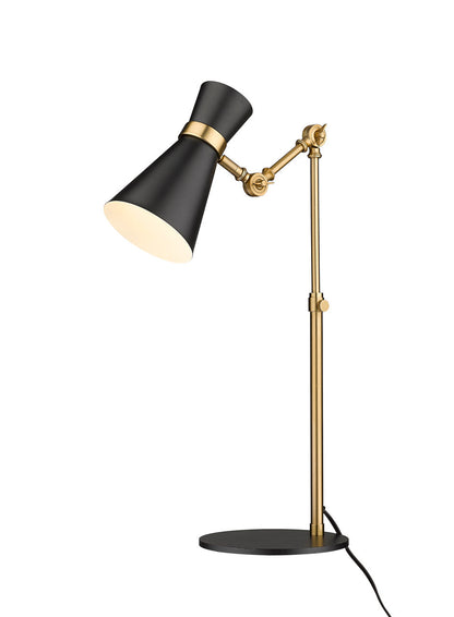 Z-Lite Soriano 1 Light Table Lamp in Matte Black + Heritage Brass 728TL-MB-HBR