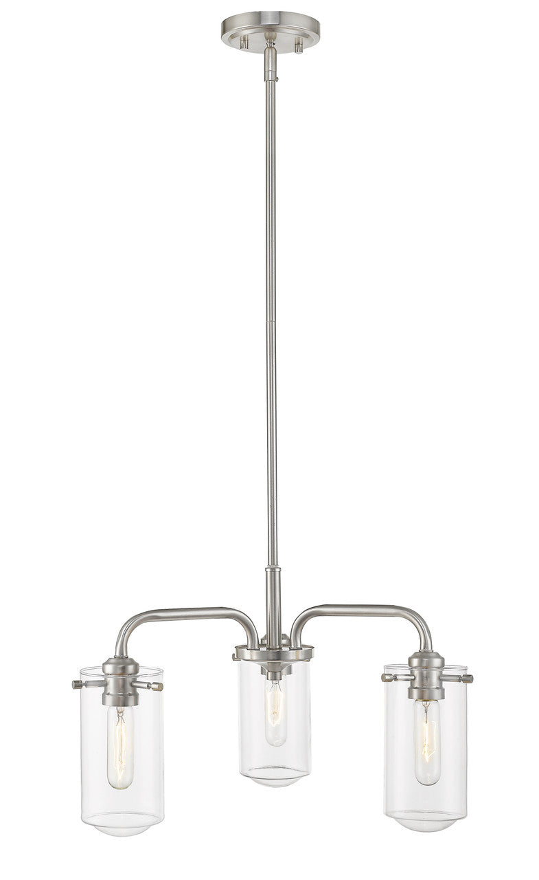 Z-Lite Delaney 3 Light Chandelier in Brushed Nickel 471-3BN