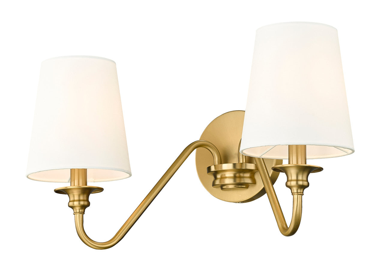 Z-Lite Gianna 2 Light Wall Sconce in Modern Gold 7509-2S-MGLD