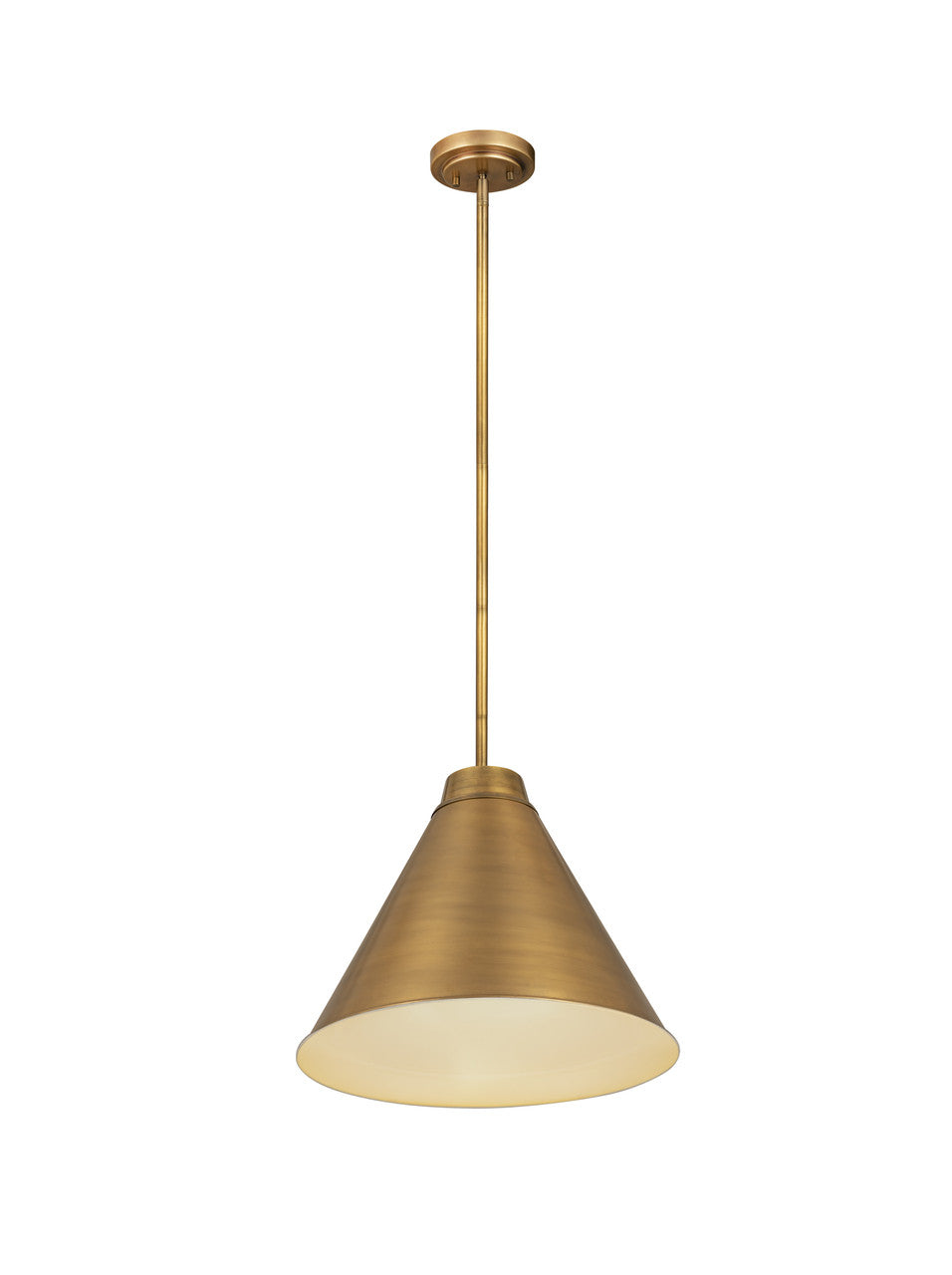 Z-Lite Eaton 1 Light Pendant in Rubbed Brass 6011P18-RB