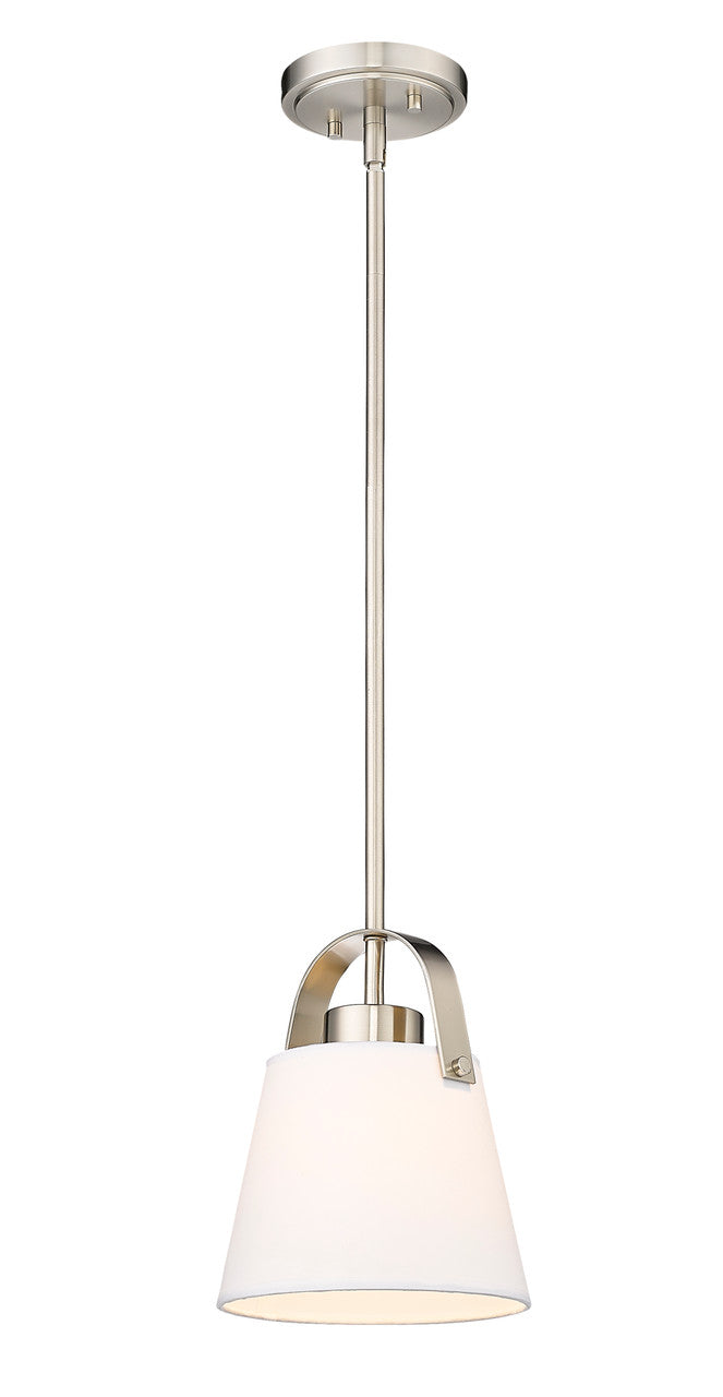 Z-Lite Z-Studio 1 Light Pendant in Brushed Nickel 743P8-BN