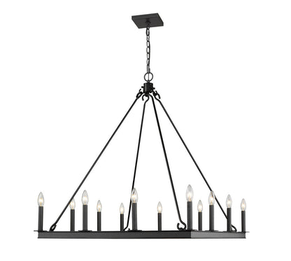 Z-Lite Barclay 12 Light Chandelier in Matte Black 482S-12MB