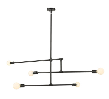 Z-Lite Modernist 5 Light Chandelier in Matte Black 731-5MB