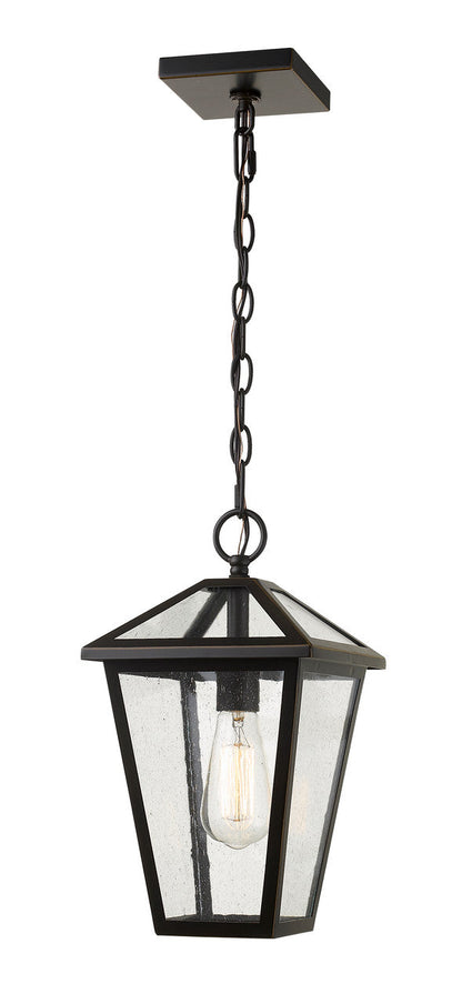 Z-Lite Talbot 1 Light Outdoor Chain Mount Ceiling Fixture in Oil Rubbed Bronze 579CHM-ORB