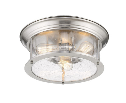 Z-Lite Sonna 3 Light Flush Mount in Brushed Nickel 727F16-BN