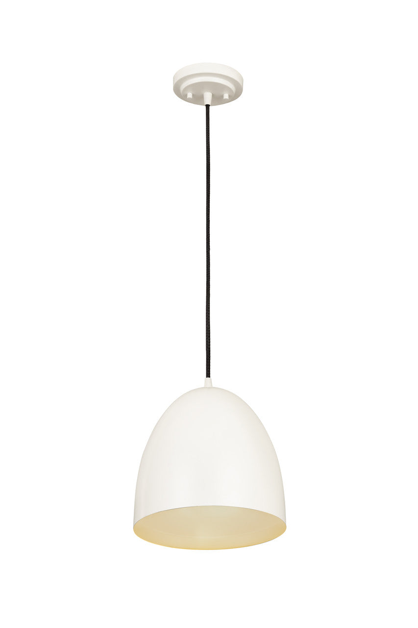 Z-Lite Z-Studio 1 Light Pendant in Satin White 6012P9-SWH