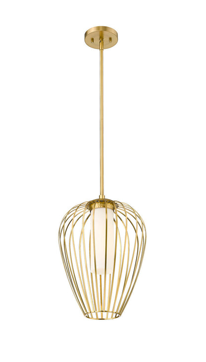 Z-Lite Savanti 1 Light Pendant in Modern Gold 7507-12MGLD