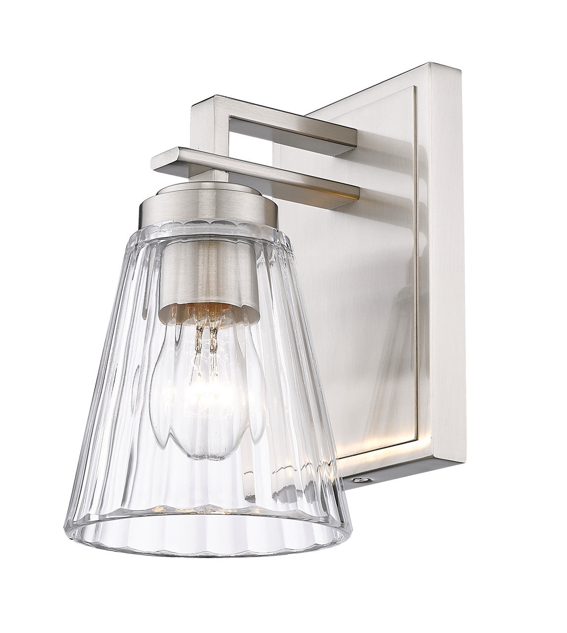 Z-Lite Lyna 1 Light Wall Sconce in Brushed Nickel 823-1S-BN