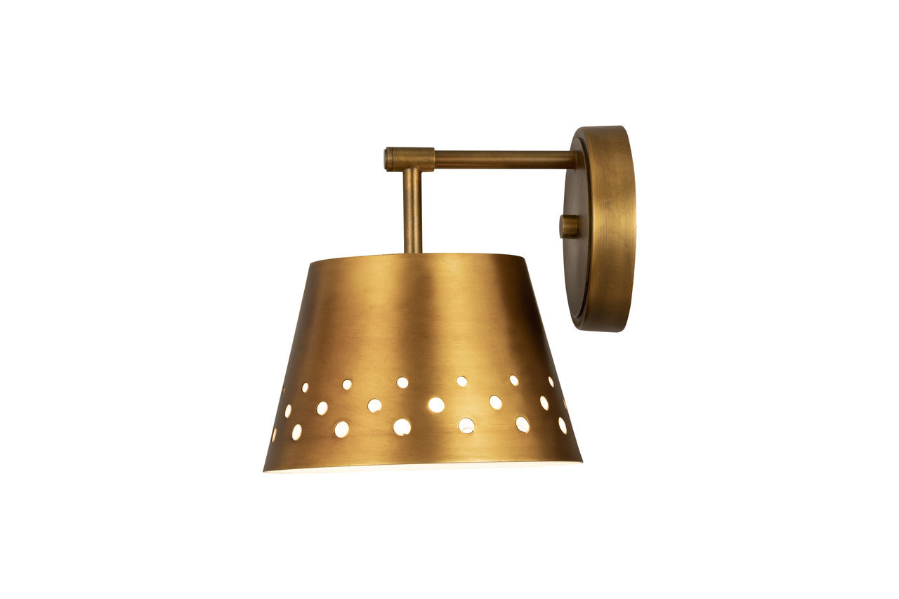 Z-Lite Katie 1 Light Wall Sconce in Rubbed Brass 6014-1S-RB