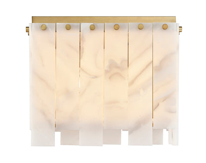 Z-Lite Viviana 4 Light Flush Mount in Rubbed Brass 345F13-RB